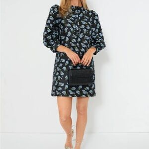 Tuckernuck Black and Blue Floral Mini Dress